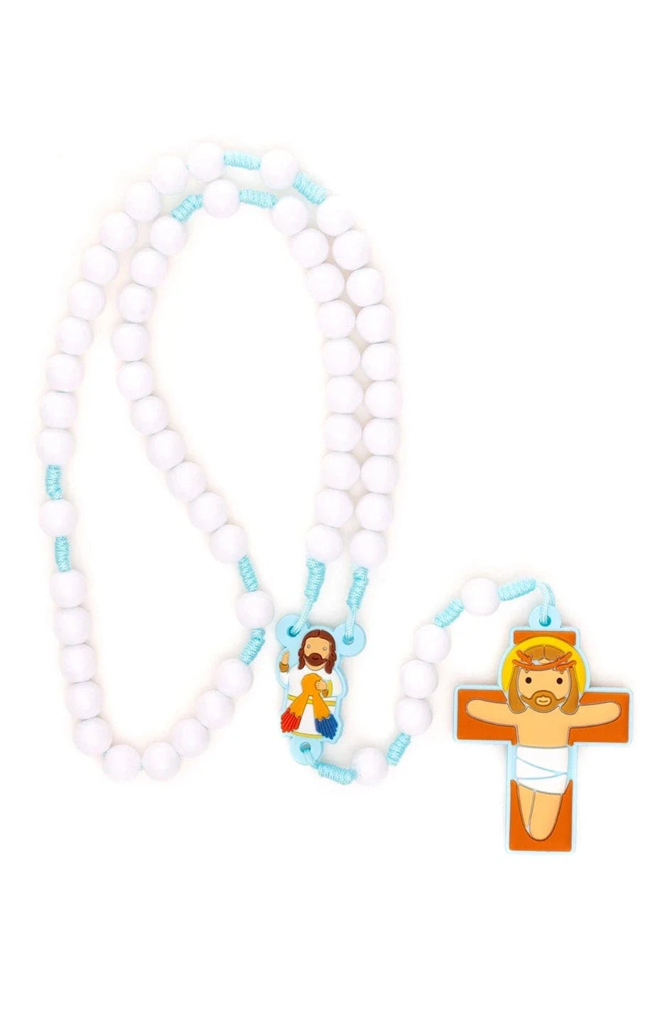 Divine Mercy Catholic Rosary Boys | Blue Prayer Beads | Little Drops of Water