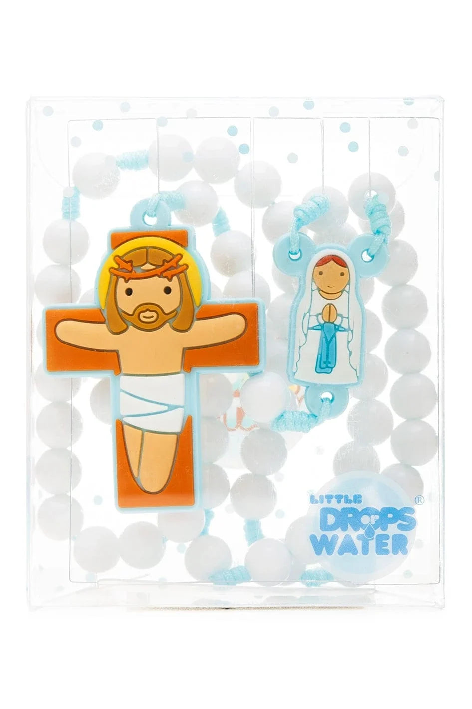 Our Lady Lourdes Catholic Rosary Boys | Blue Prayer Beads | Little Drops of Water