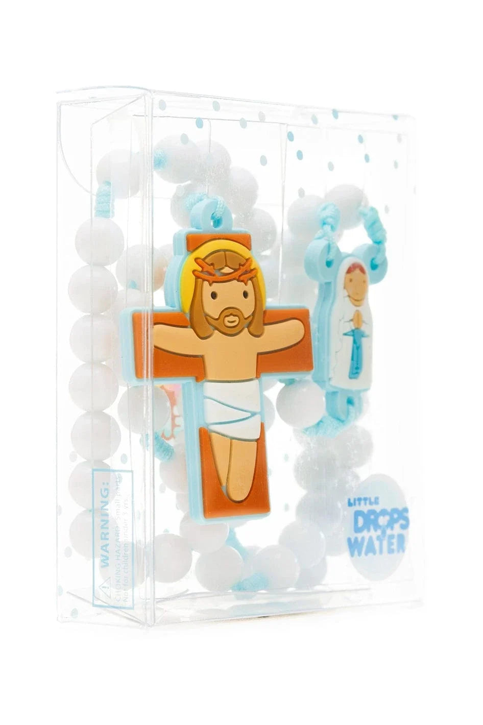 Our Lady Lourdes Catholic Rosary Boys | Blue Prayer Beads | Little Drops of Water
