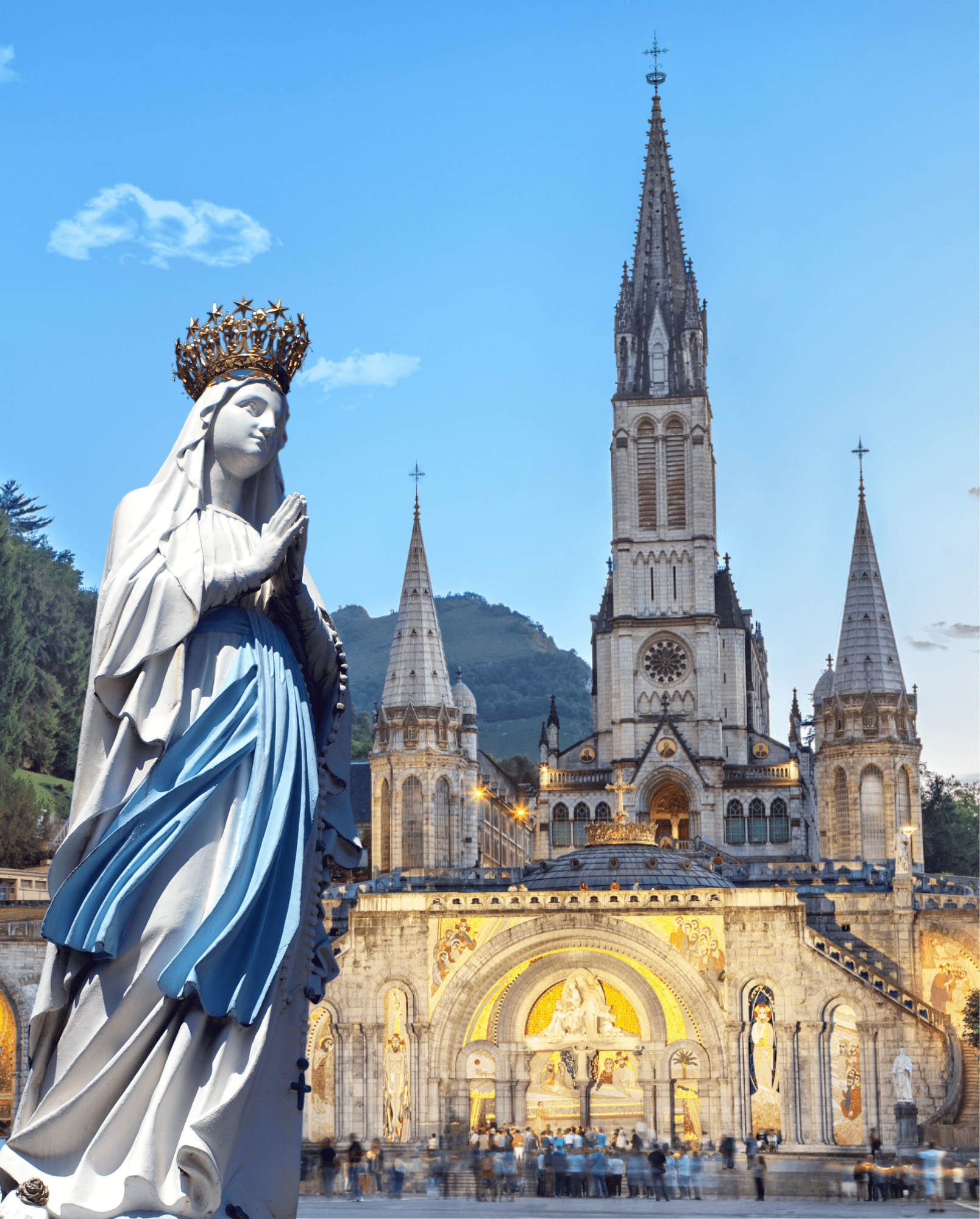 Set of ten 8x10 religious art prints featuring various images of Mary, created by Journeys of Faith.