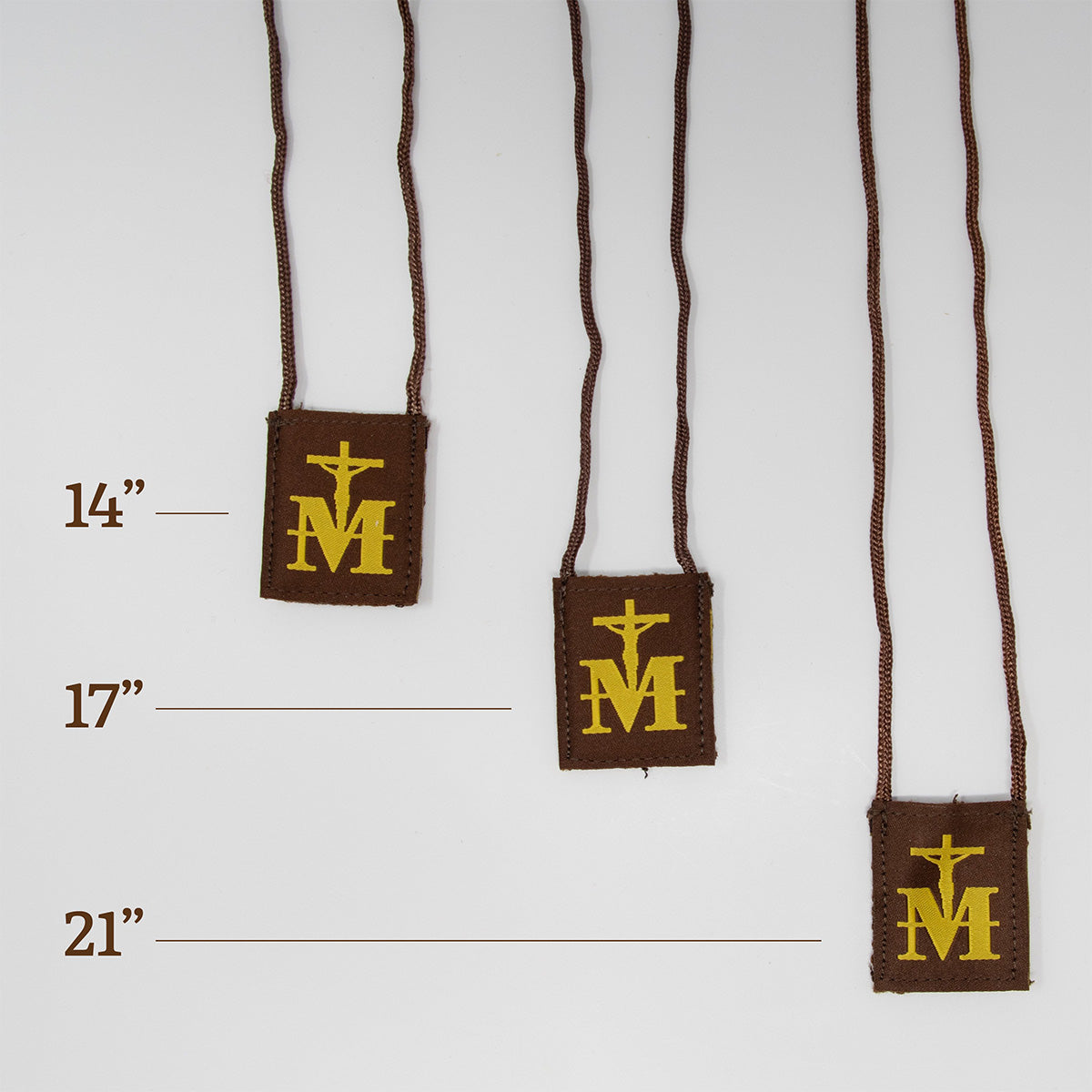 Marian Crucifix | Premium Brown Scapular - Journeys of Faith
