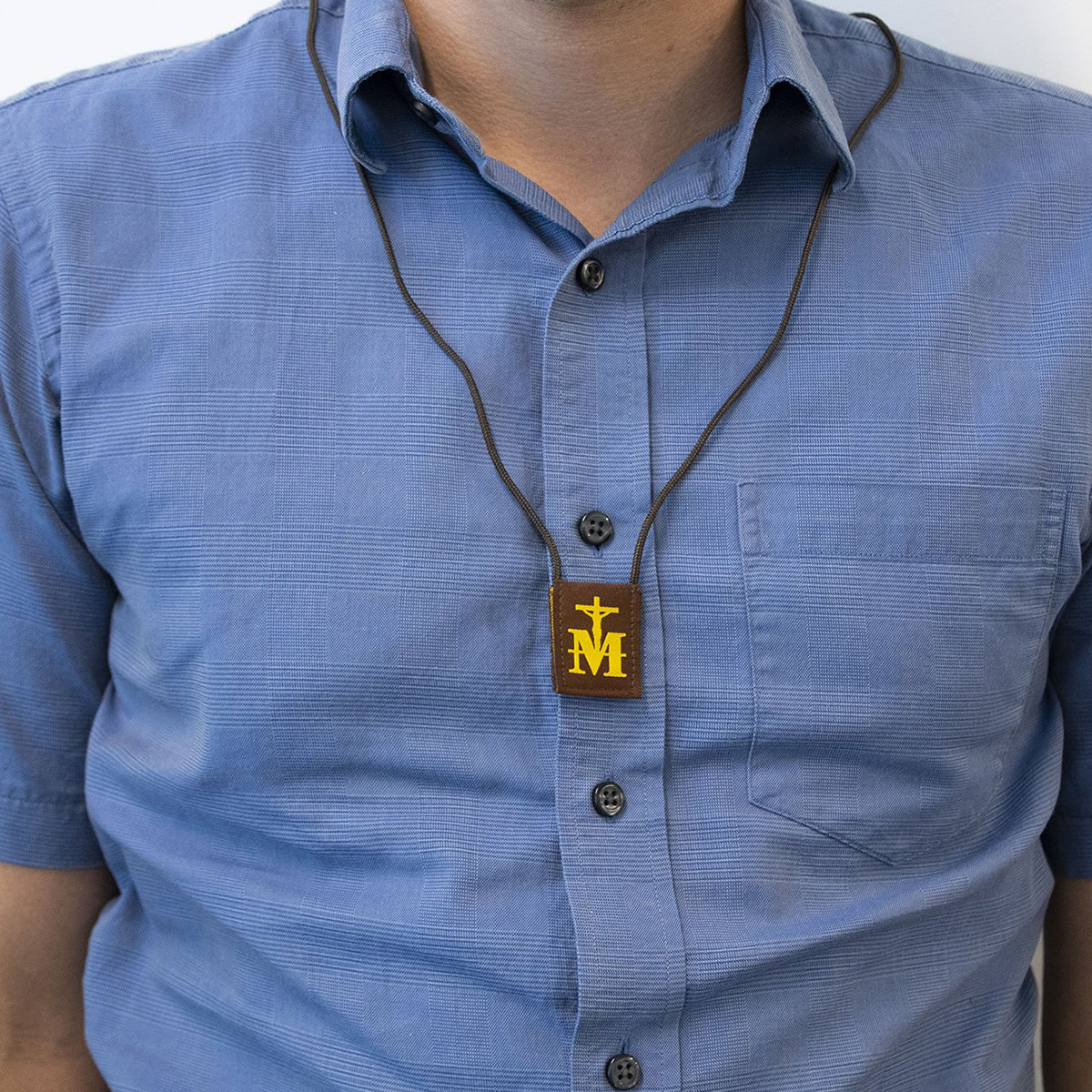 Marian Crucifix | Premium Brown Scapular - Journeys of Faith