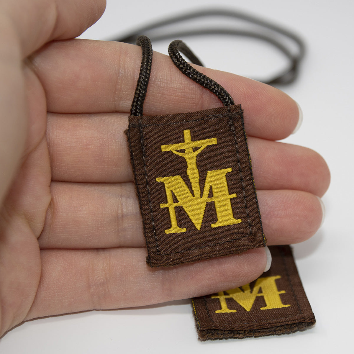 Marian Crucifix | Premium Brown Scapular - Journeys of Faith