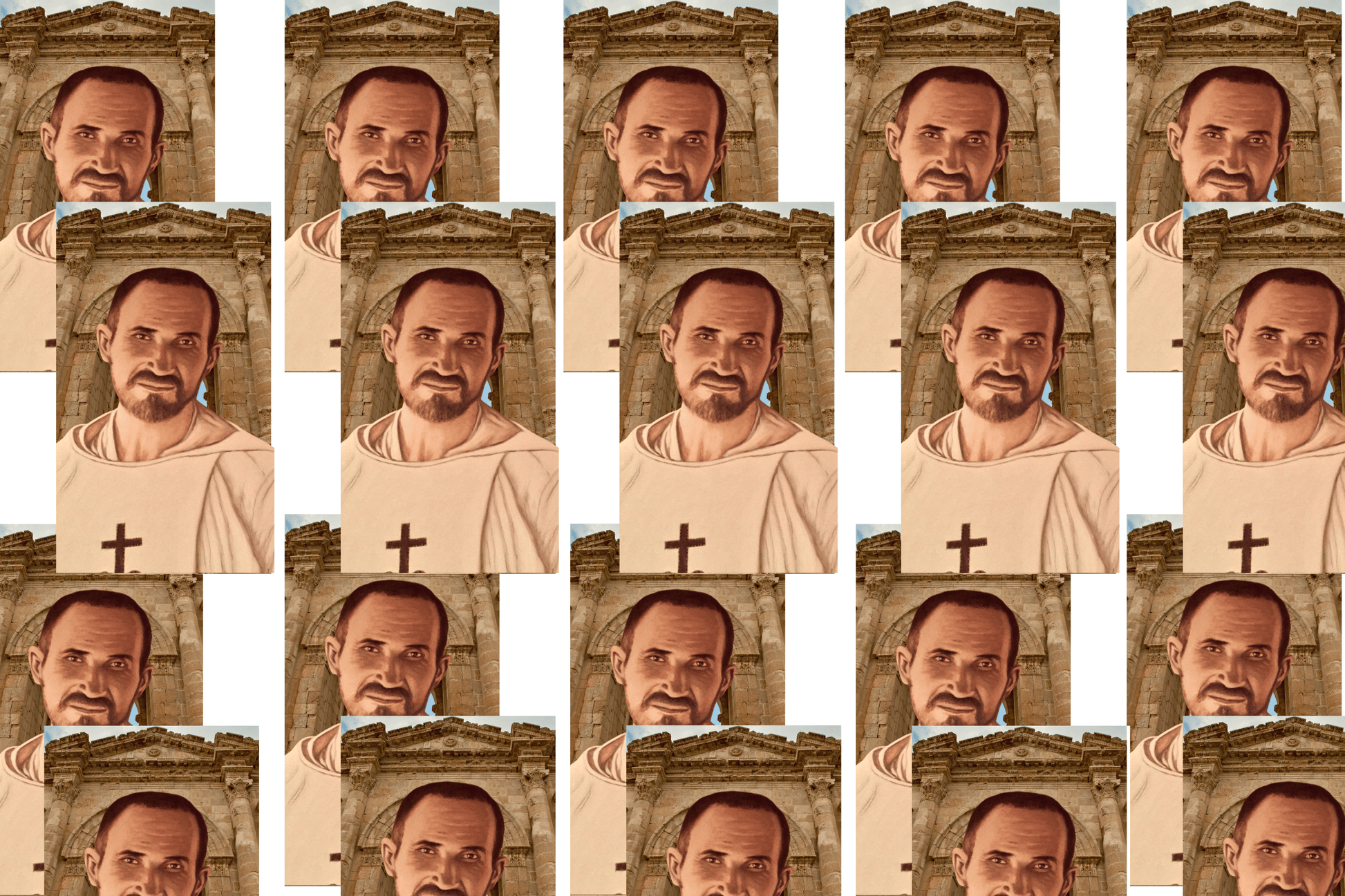 Set of 20 Saint Charles Foucauld prayer cards by Bob and Penny Lord, featuring religious imagery and the Prayer of Abandonment.