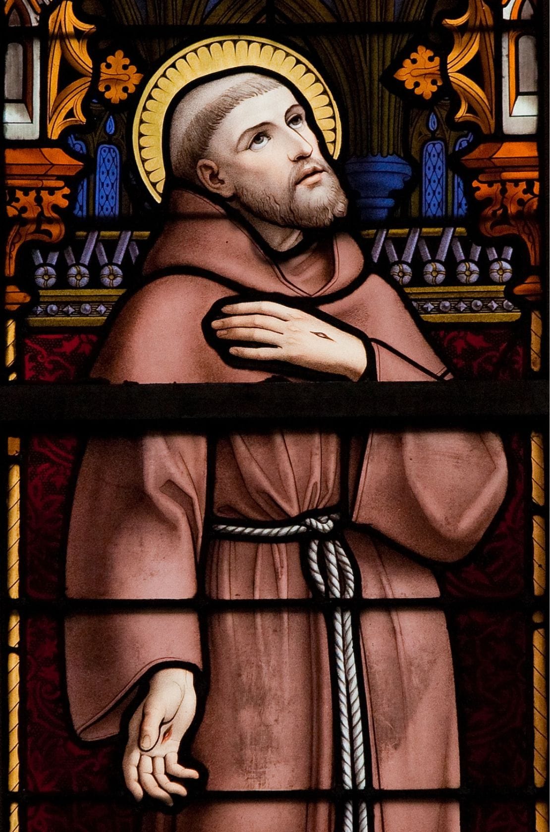 Prayer card featuring Saint Francis of Assisi from Bob and Penny Lord, part of Christian holy card collection.