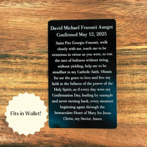 Custom Catholic Confirmation Card