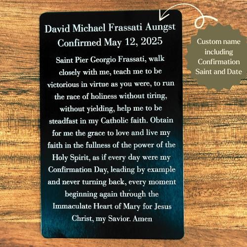 Custom Catholic Confirmation Card