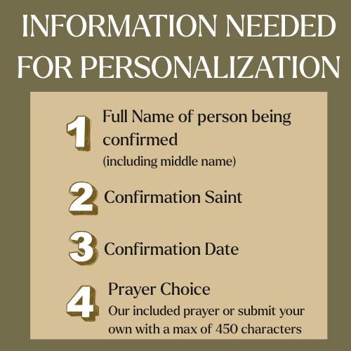 Custom Catholic Confirmation Card