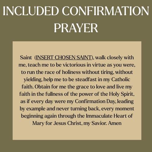 Custom Catholic Confirmation Card