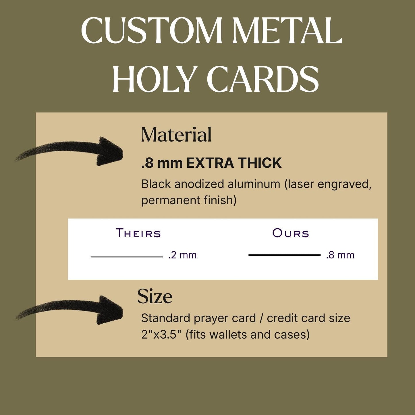 Custom Metal Prayer Card