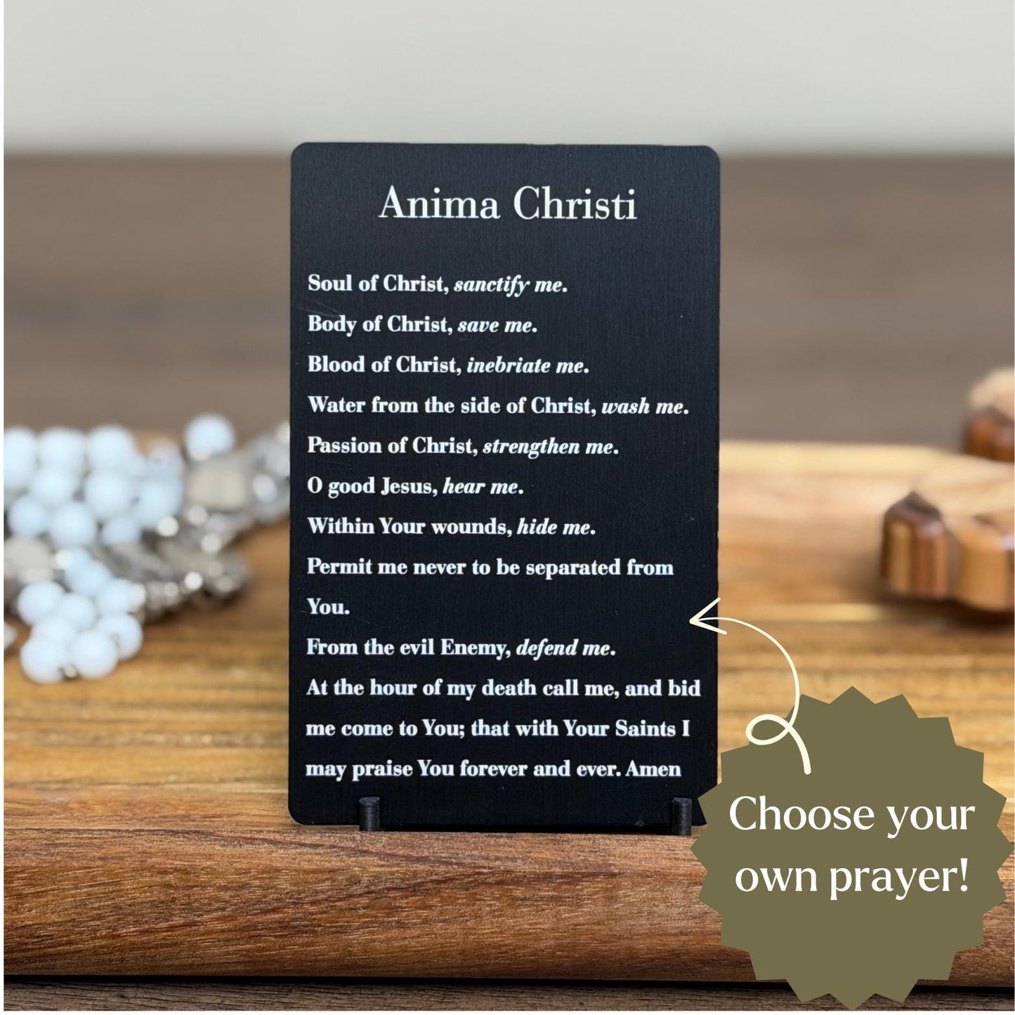 Custom Metal Prayer Card