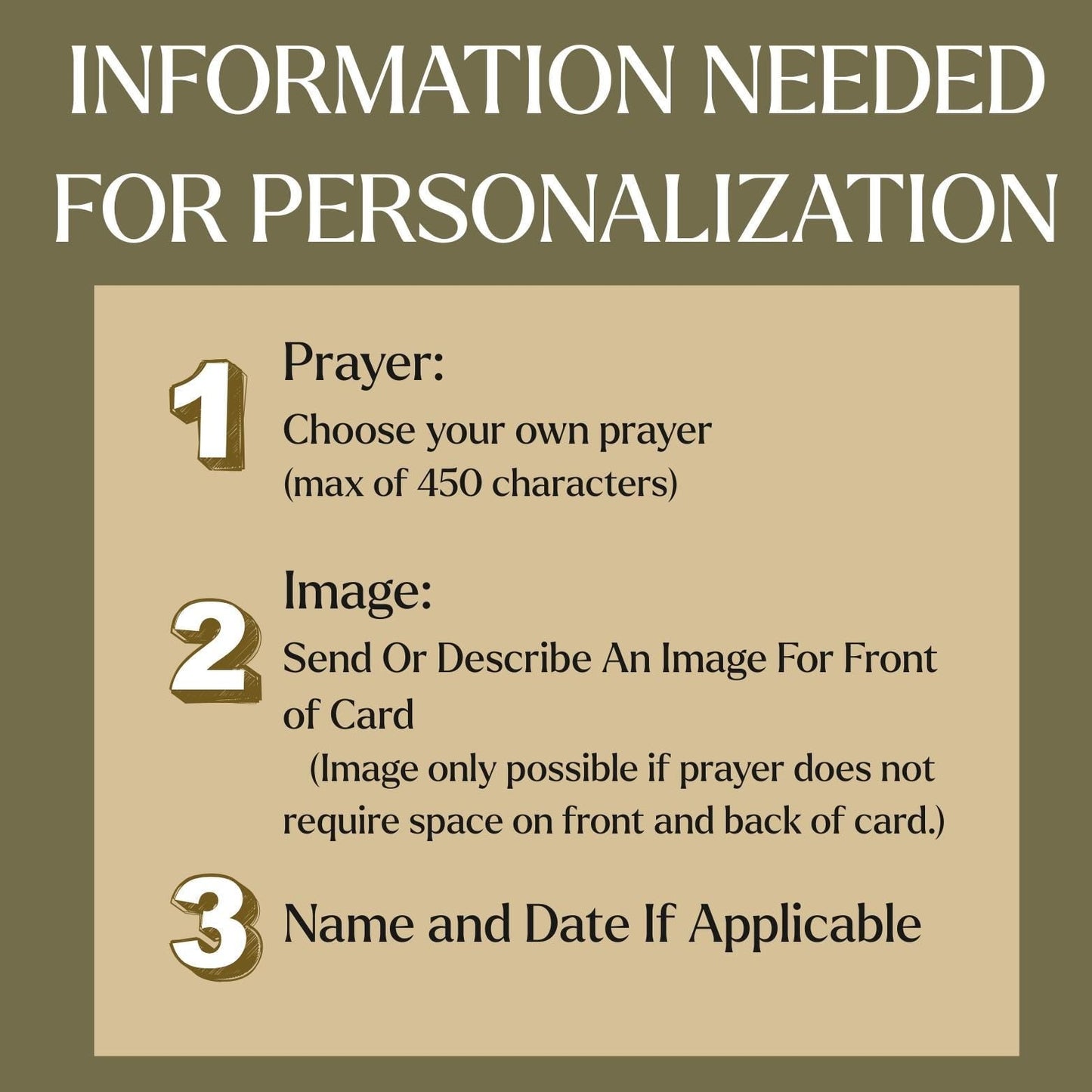 Custom Metal Prayer Card