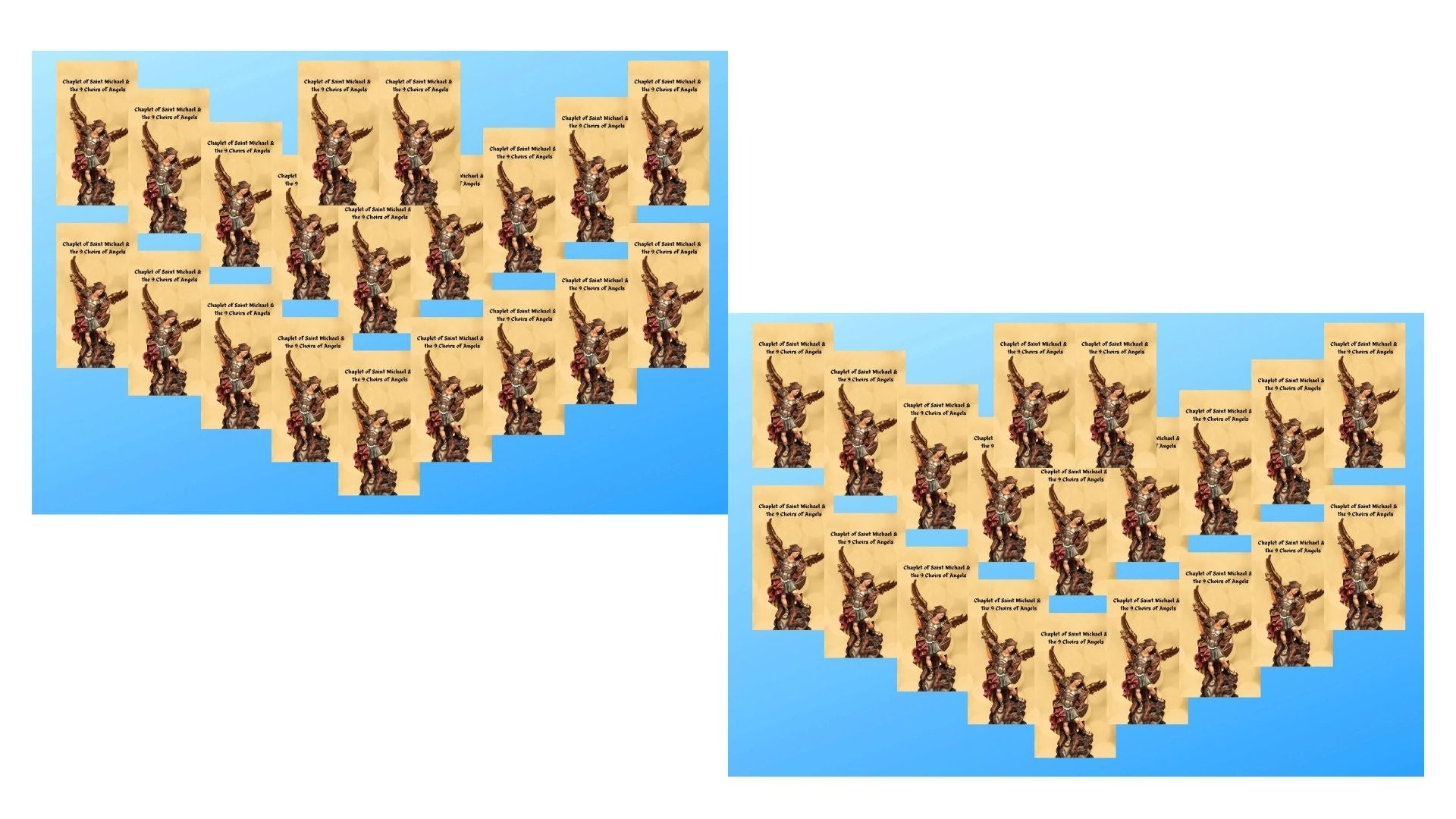 Chaplet of Saint Michael & the Nine Choirs of Angels Trifold Prayer Cards Packages - Journeys of Faith