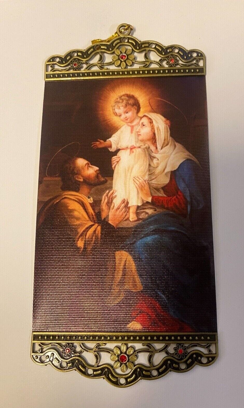 Canvas art print featuring St. Michael, Holy Family, Padre Pio, and Our Lady of Guadalupe by Bob and Penny Lord.