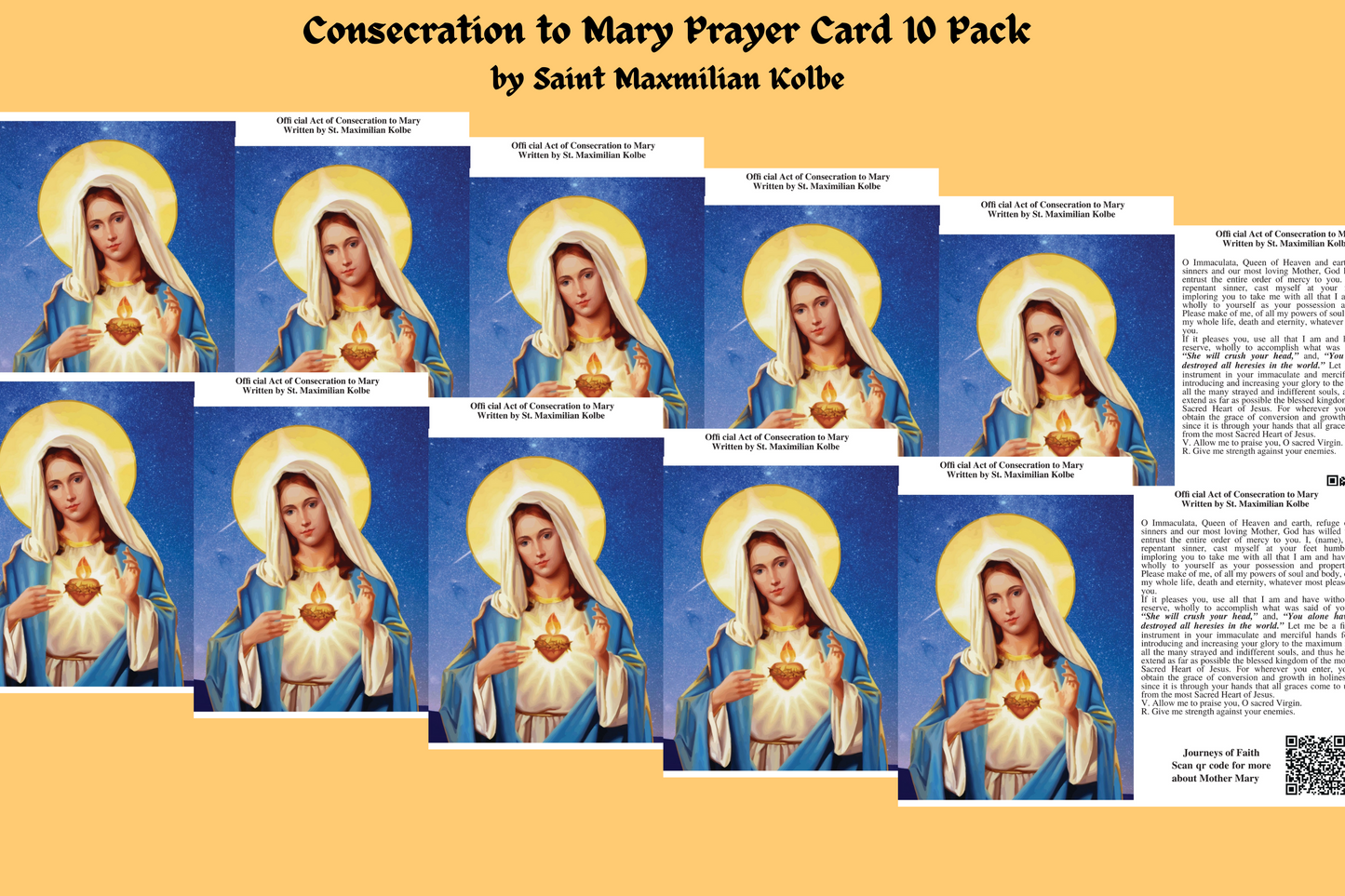 Consecration to Mother Mary Prayer Card - Bob and Penny Lord