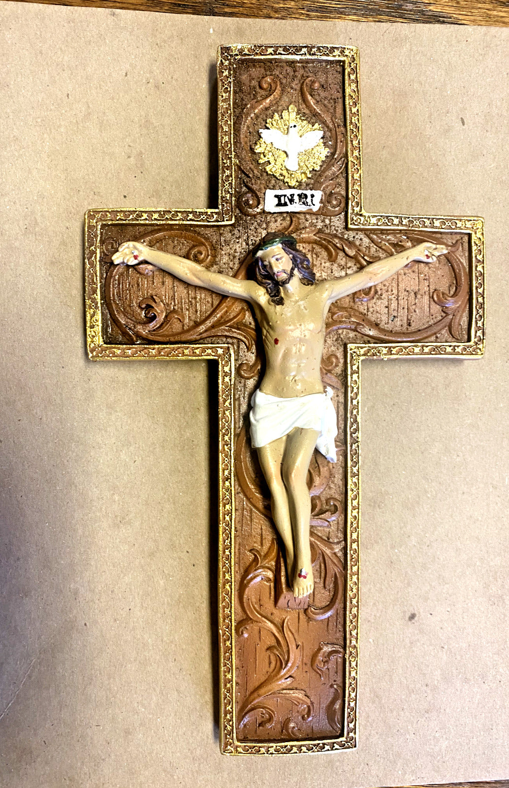 Holy Spirit Wall Crucifix 10.75", New - Bob and Penny Lord