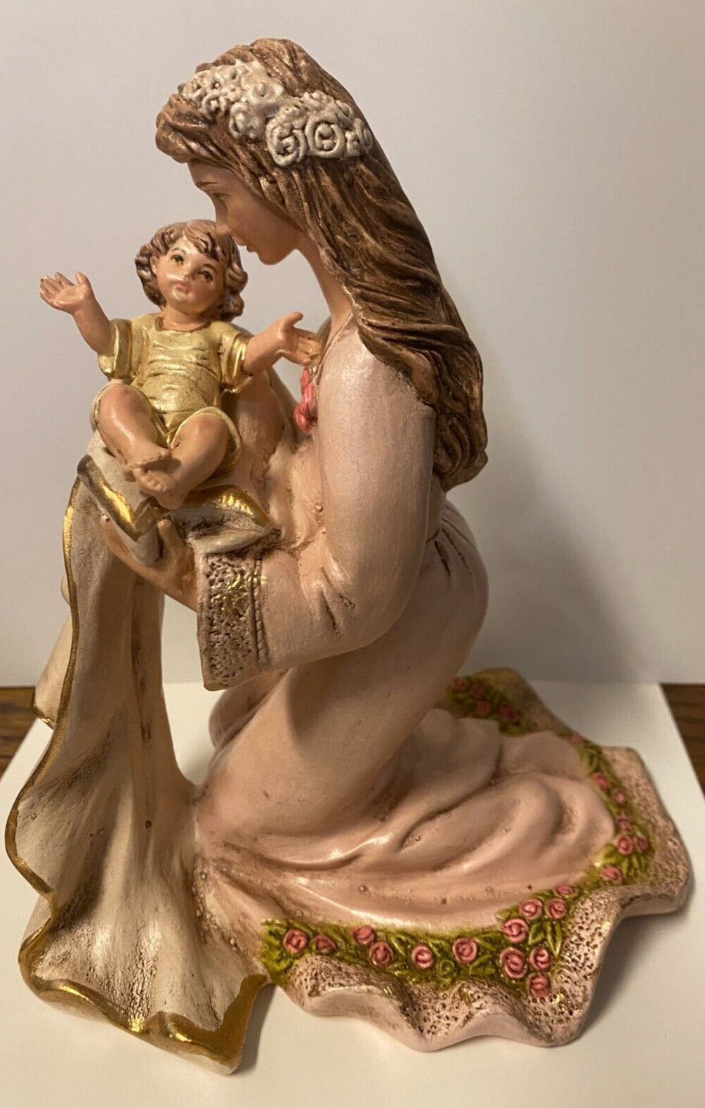 Virgin of Tenderness 7.75" Hand Painted  Statue, New Colombia - Bob and Penny Lord