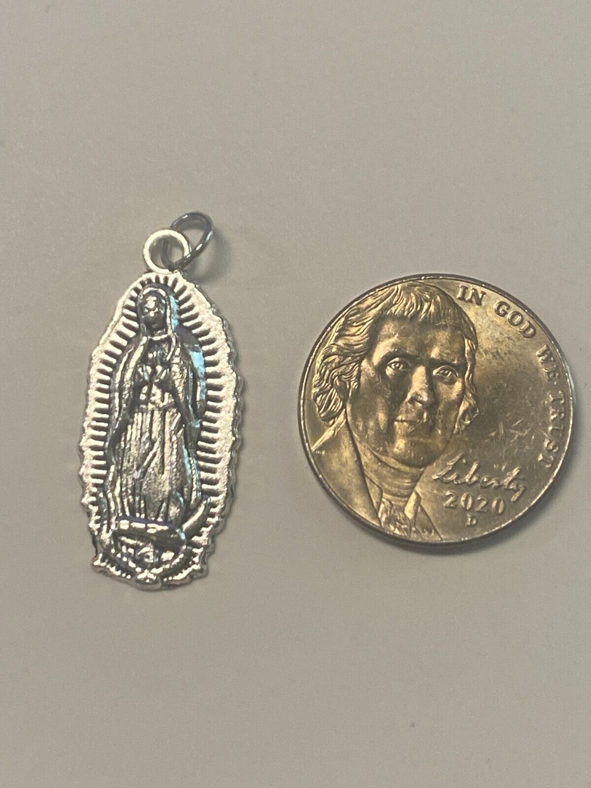 Our Lady of Guadalupe Silver Plated 1"  Medal, New #2 - Bob and Penny Lord