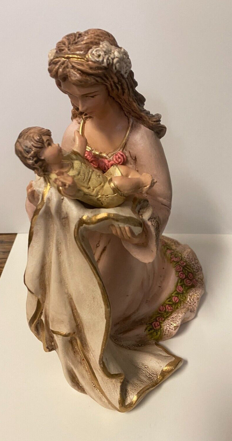 Virgin of Tenderness 7.75" Hand Painted  Statue, New Colombia - Bob and Penny Lord