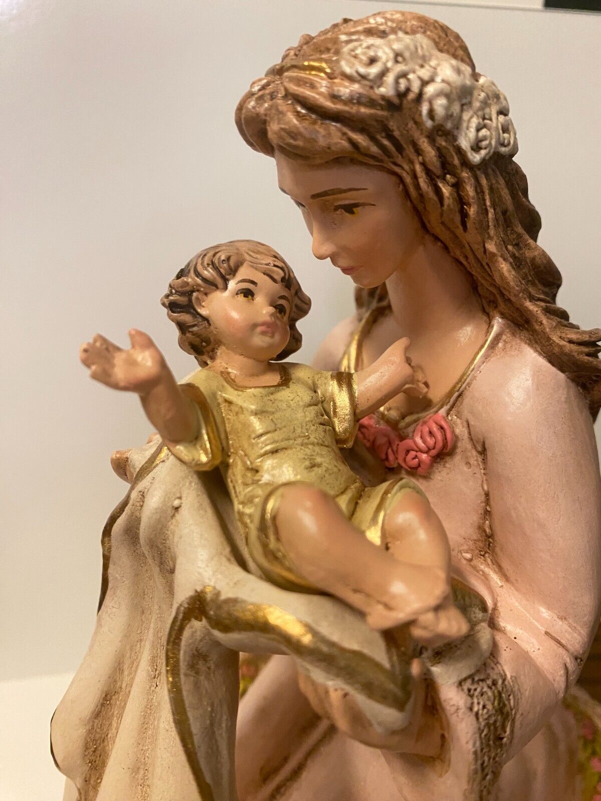 Virgin of Tenderness 7.75" Hand Painted  Statue, New Colombia - Bob and Penny Lord