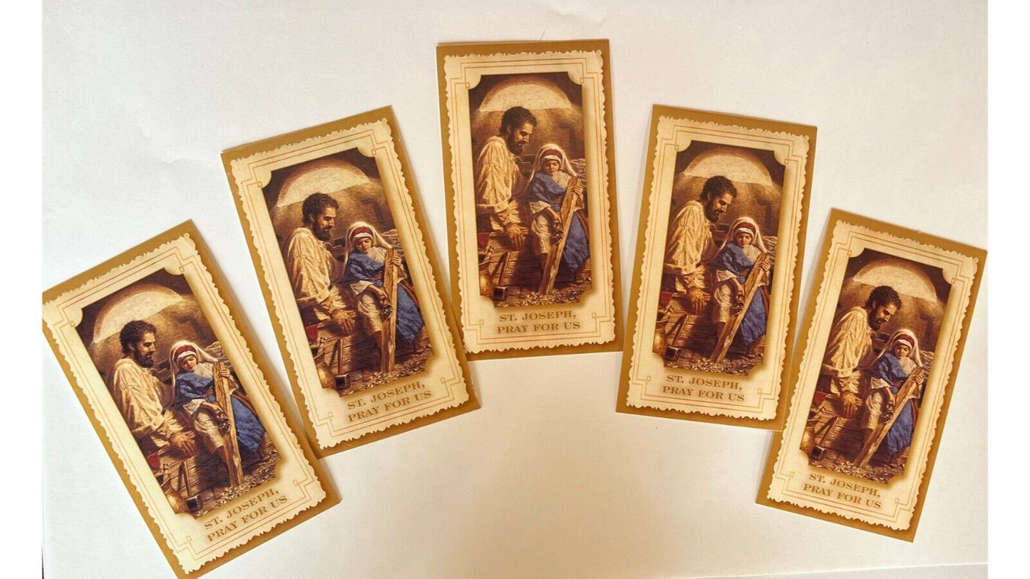 Saint Joseph Prayer Card Novena 5 Pack - Bob and Penny Lord