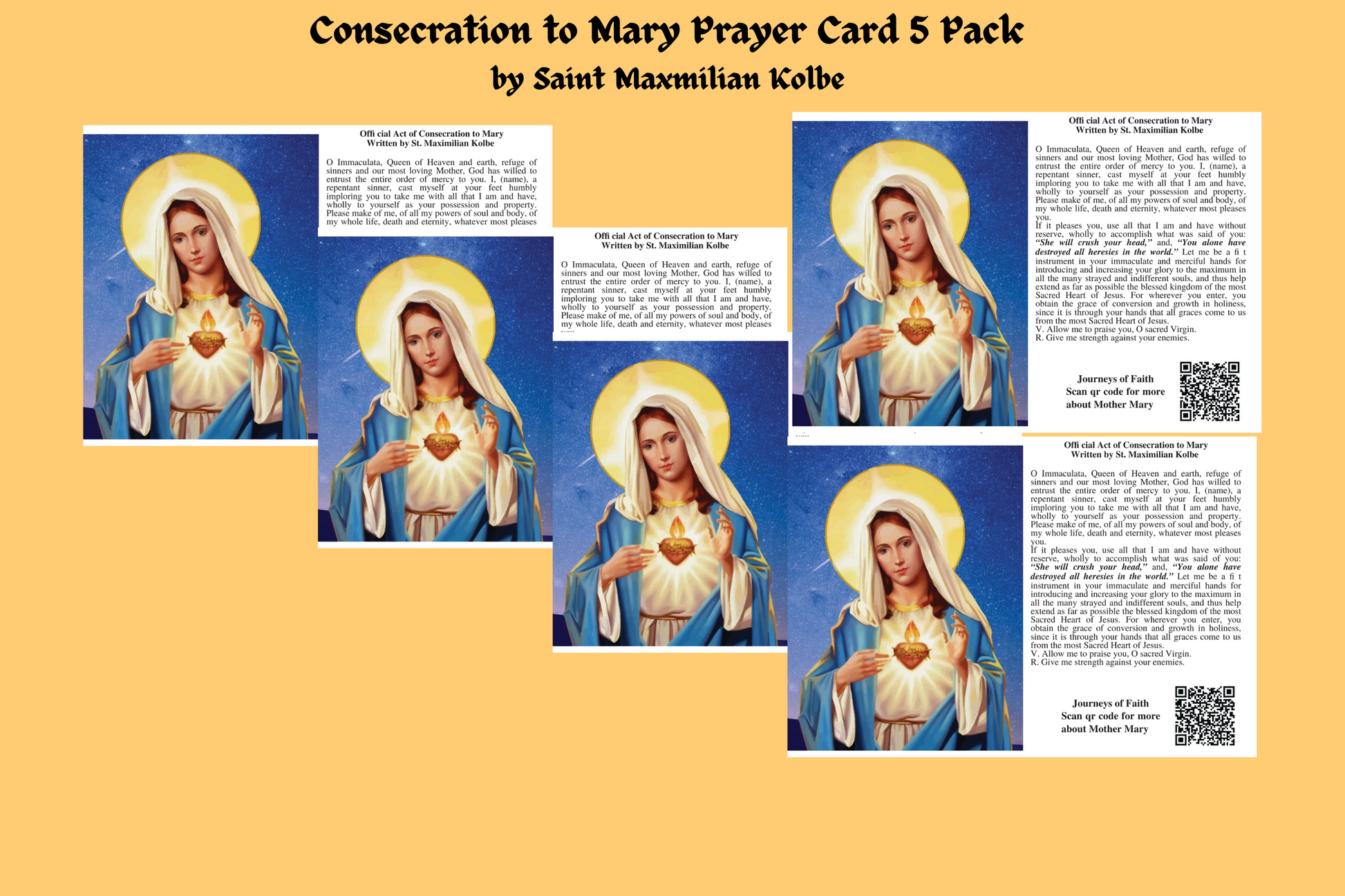 Consecration to Mother Mary Prayer Card - Bob and Penny Lord