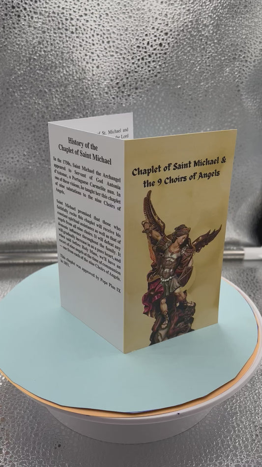 Chaplet of Saint Michael & the Nine Choirs of Angels Trifold Prayer Cards