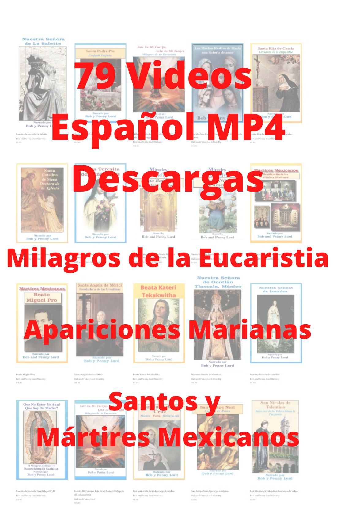 79 Videos Español MP4 Descargas Expanol bundle - Bob and Penny Lord