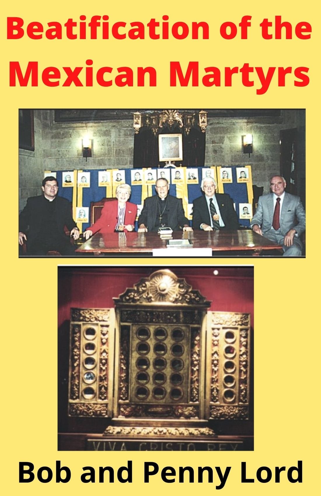 DVD titled "Beatification of the Mexican Martyrs" by Bob and Penny Lord Ministry, showing cover art with religious imagery.