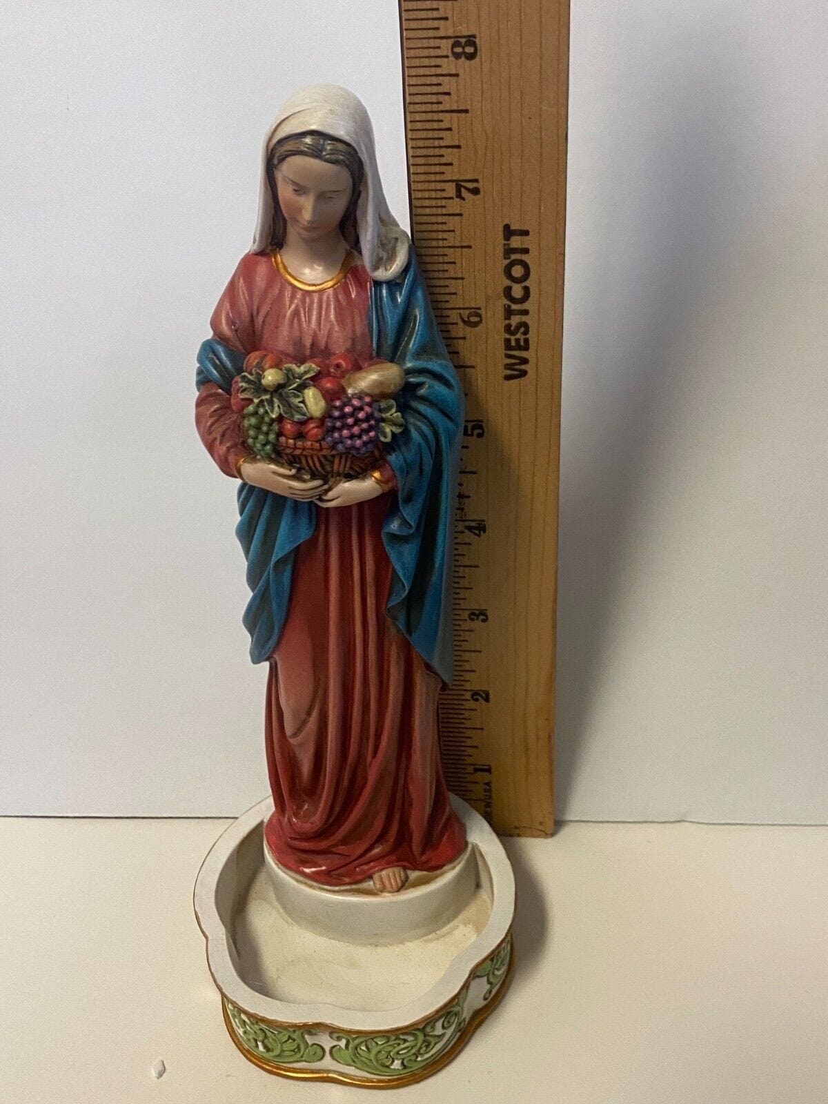 8-inch "Bountiful Blessings" Blessed Mother statue by Bob and Penny Lord, detailed religious figure for Christian collectibles.
