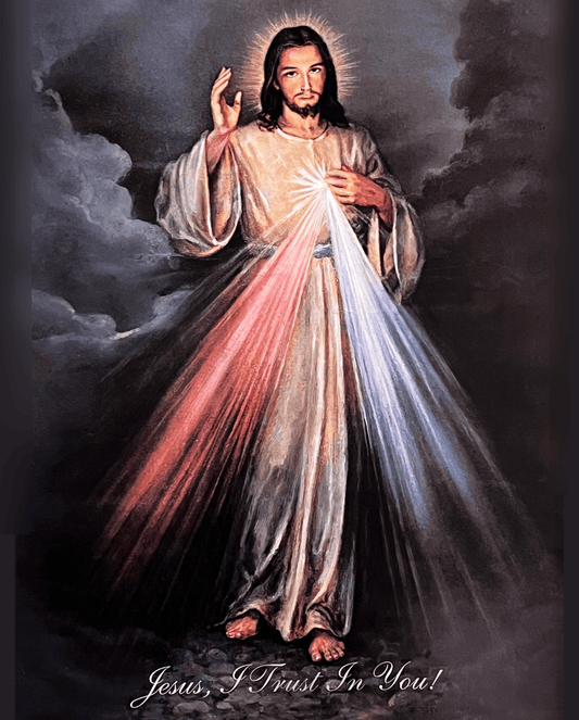 Divine Mercy 8x10 print by Bob and Penny Lord, featuring religious artwork suitable for framing or display.