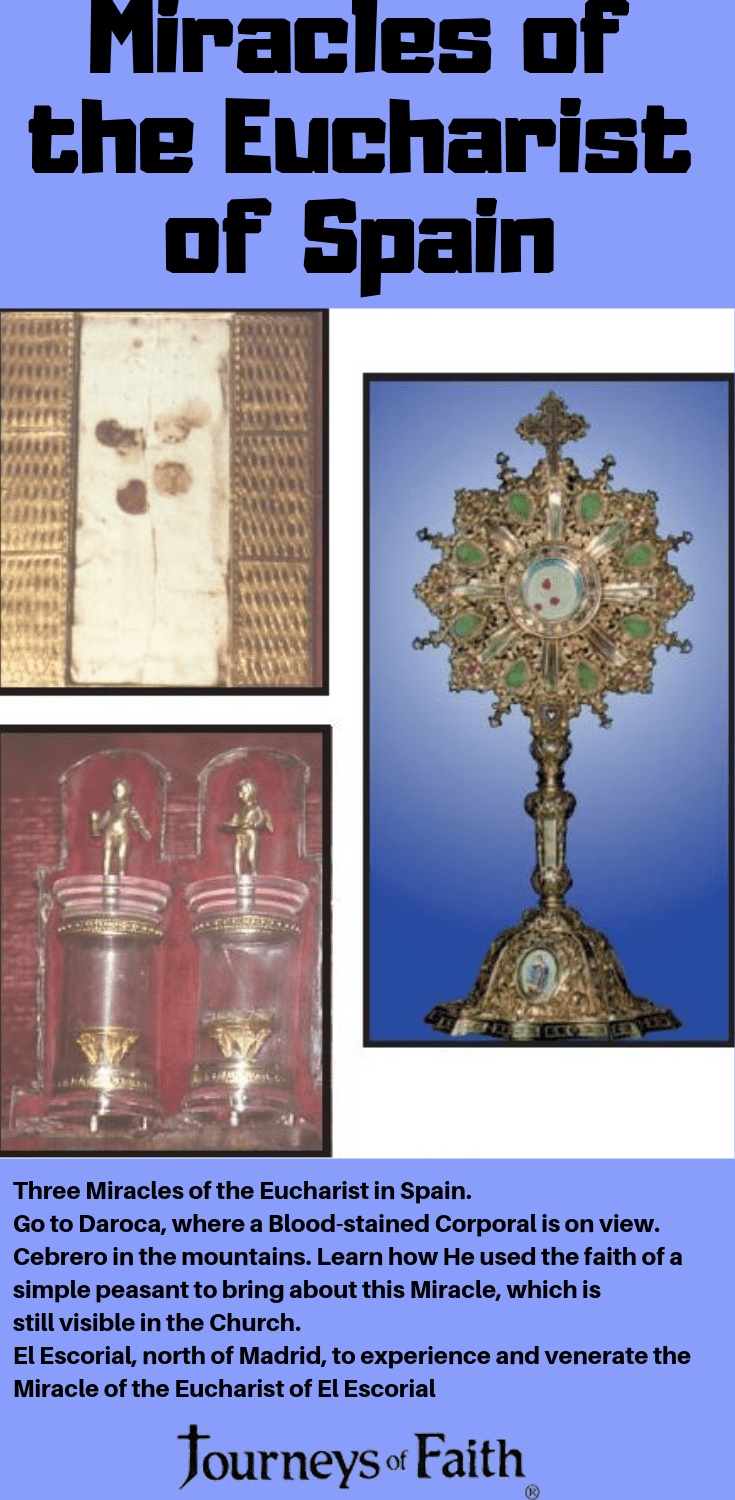 DVD of Eucharistic Miracles Set by Bob and Penny Lord, featuring images of Eucharistic miracles from Spain and Portugal.