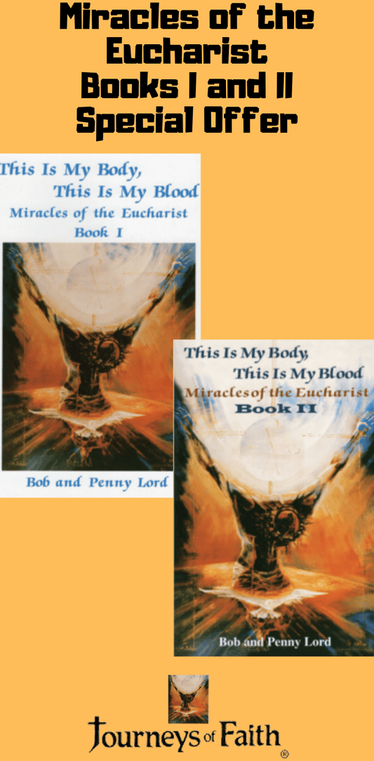 Eucharistic Revival Silver Package with Books I and II by Bob and Penny Lord Ministry, featuring Miracles of the Eucharist.