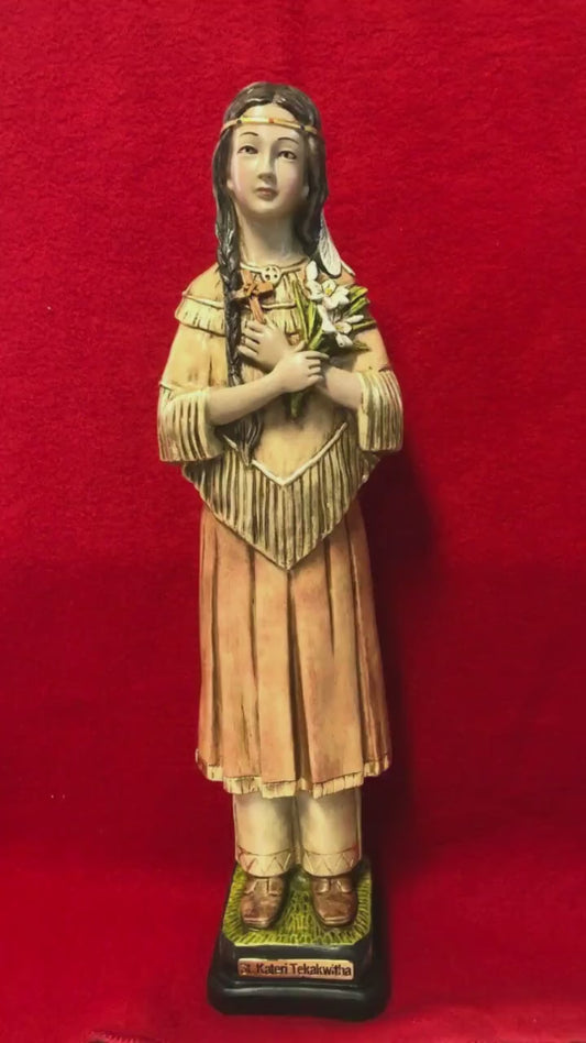 Saint Kateri Tekakwitha Statue 16" New From Colombia #L072
