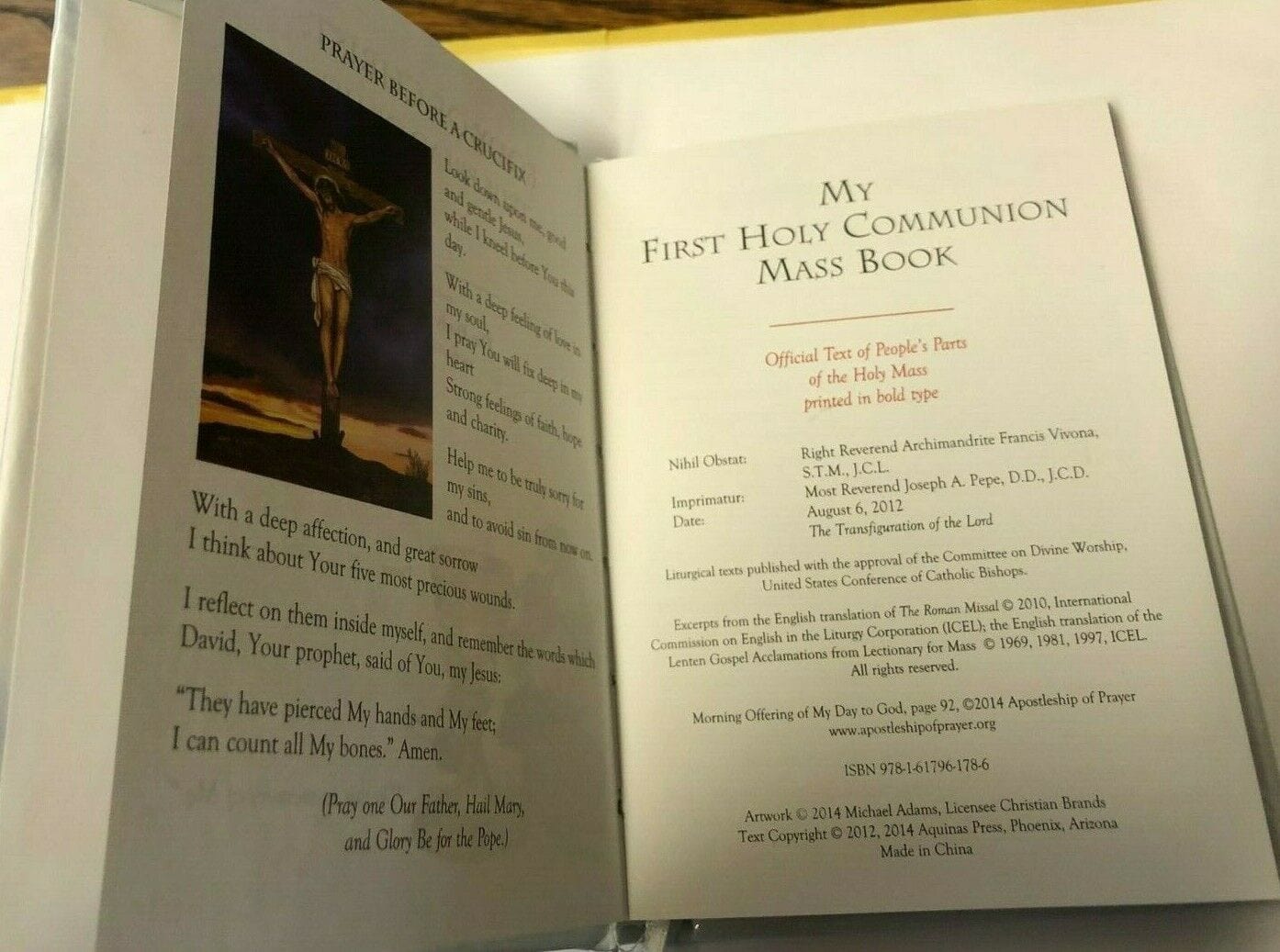 Girl's First Holy Communion wallet gift set, includes five Christian religious collectibles by Bob and Penny Lord.