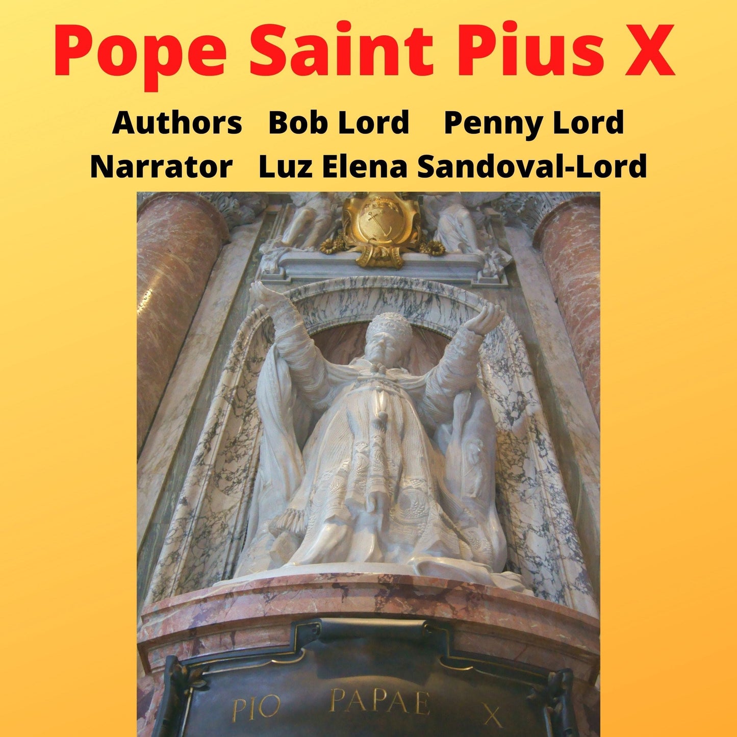 Hardcover book titled "Heroes The Popes in Hard Times" by Bob and Penny Lord, featuring a cover image of Pope Pius X.