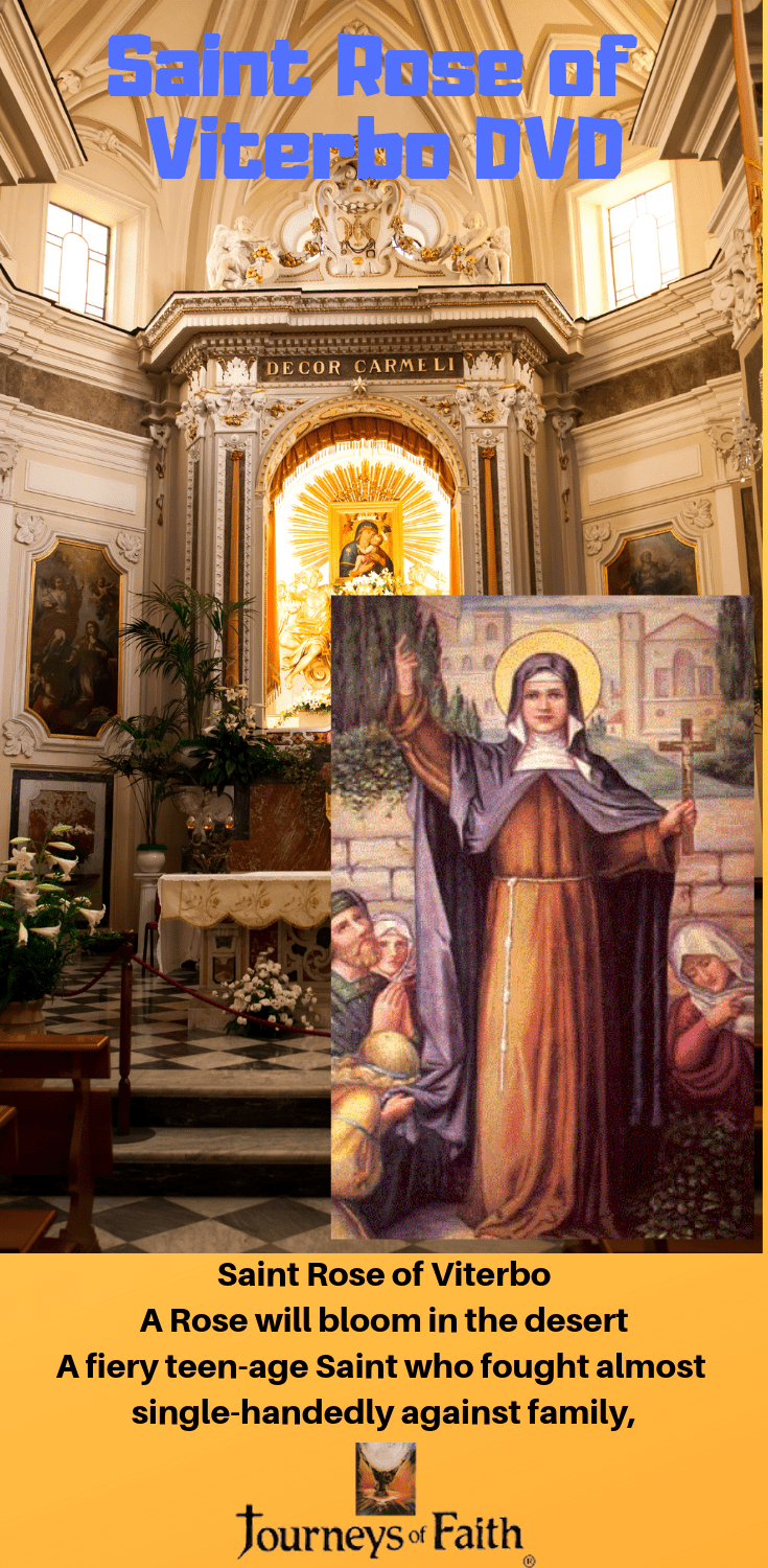Holy Innocence book by Bob and Penny Lord featuring Saint Rose of Viterbo, with a cover image of the saint in religious attire.