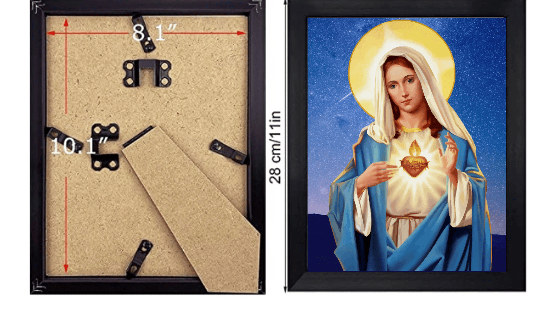 Immaculate Heart of Mary print by Bob and Penny Lord, 8x10 poster featuring religious artwork of the Virgin Mary.