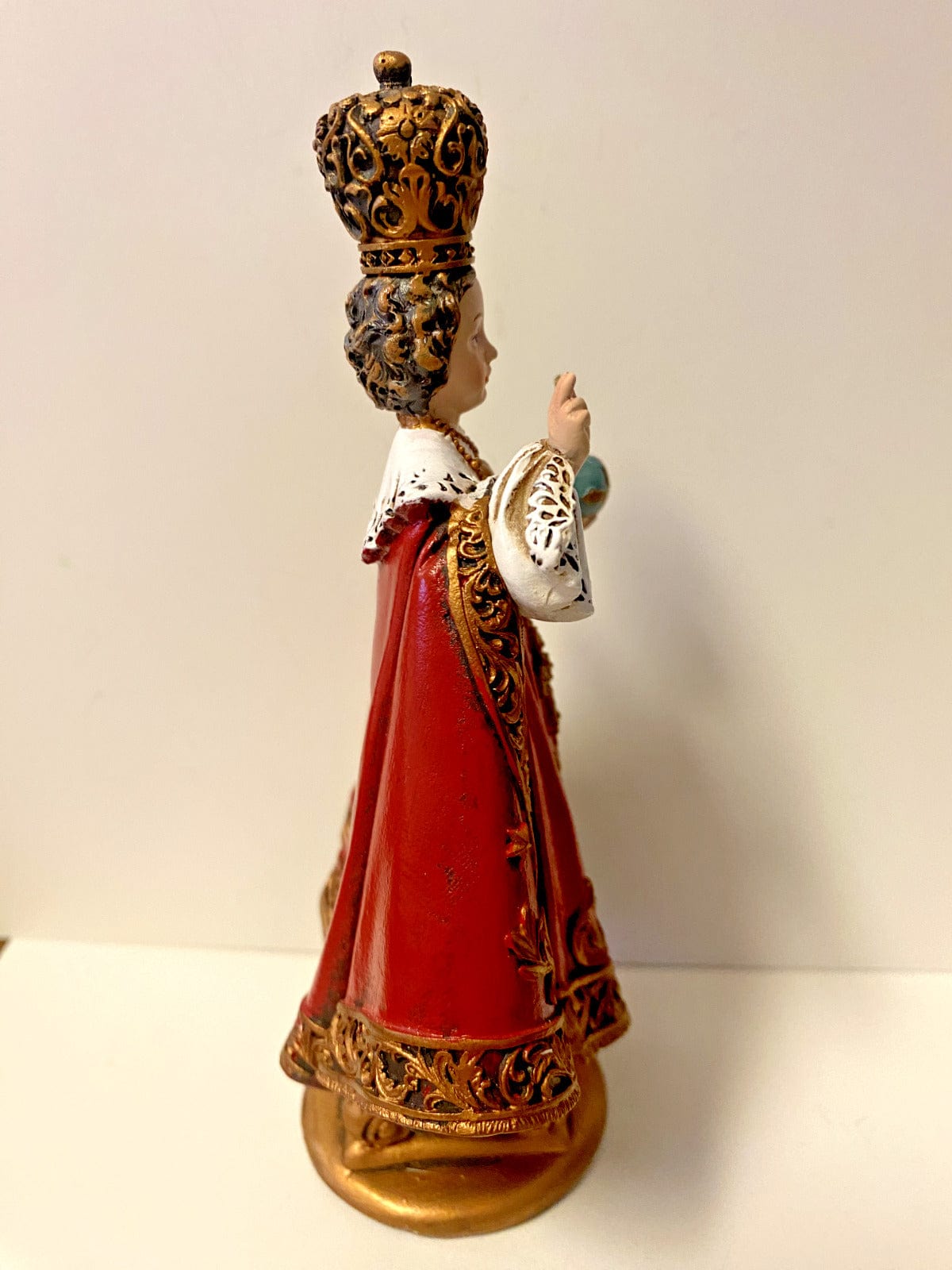 6-inch Infant Jesus of Prague statue by Bob and Penny Lord, detailed religious Christian collectibles figure.