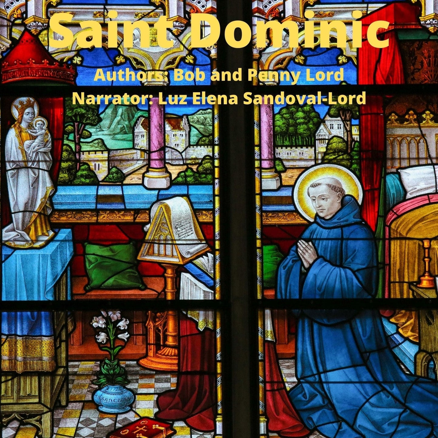 Bob and Penny Lord's "Journey to Sainthood" book showing a hardcover with religious imagery and title on the cover.