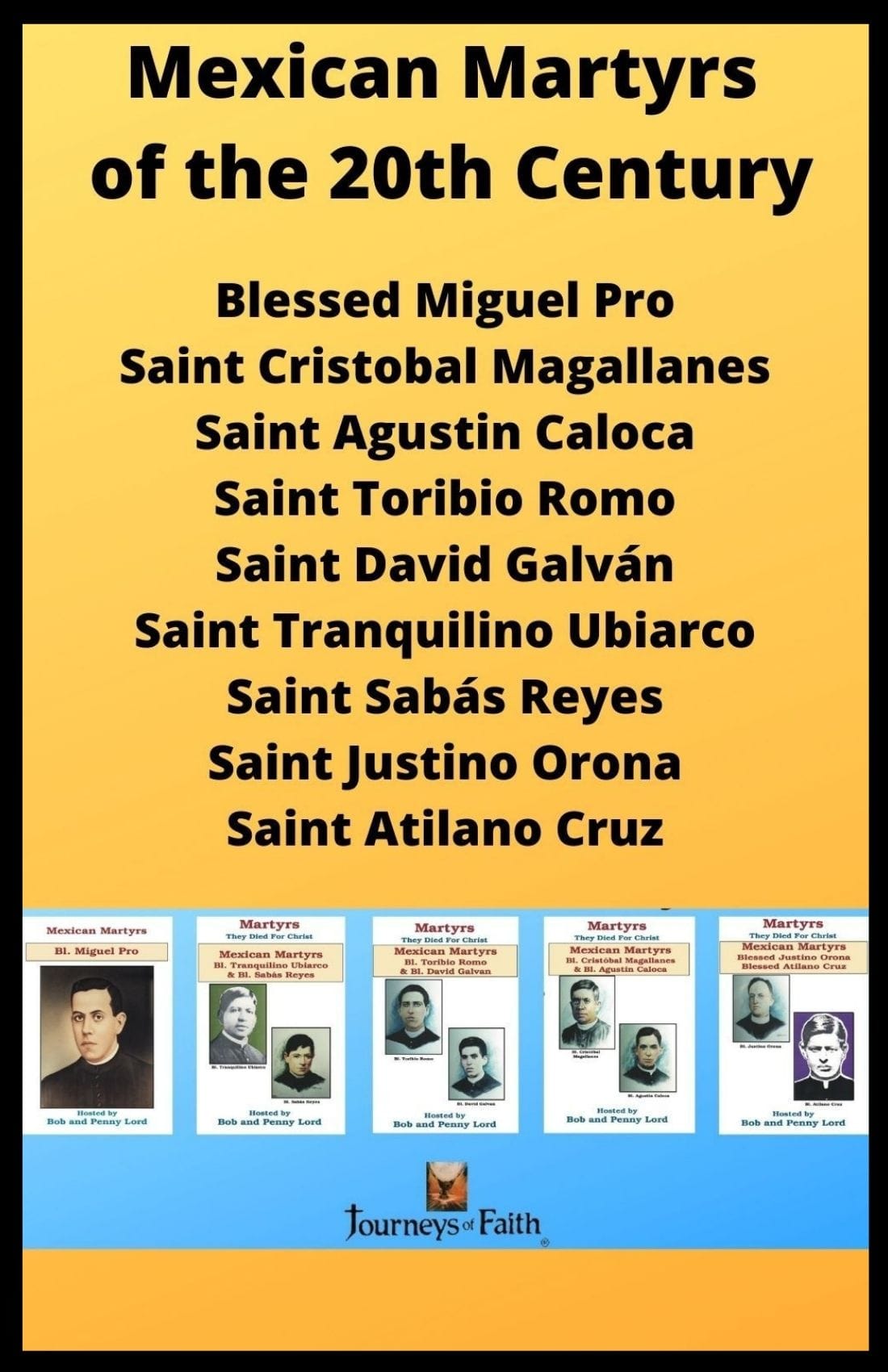 Cover of the "Martyrs They Died for Christ" book by Bob and Penny Lord, featuring a solemn image related to Christian martyrs.