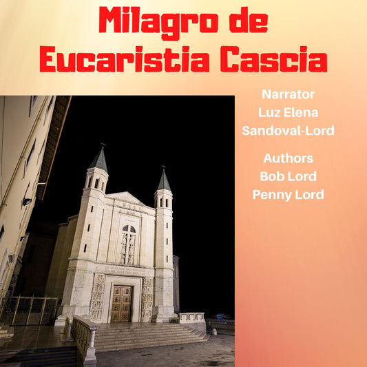 Audio cassette of Milagro de Cascia in Spanish by Bob and Penny Lord Ministry, showing the cassette tape and cover art.