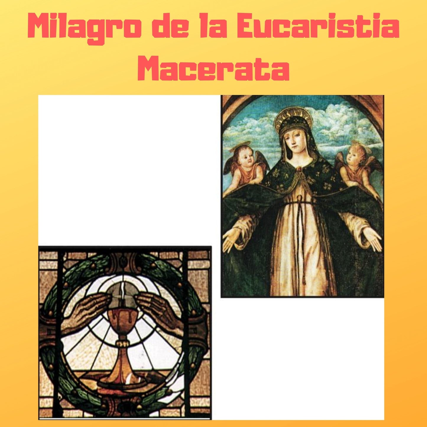 Espanol audiobook cover of Milagro de la Eucaristia de Macerata by Bob and Penny Lord Ministry, featuring religious imagery.