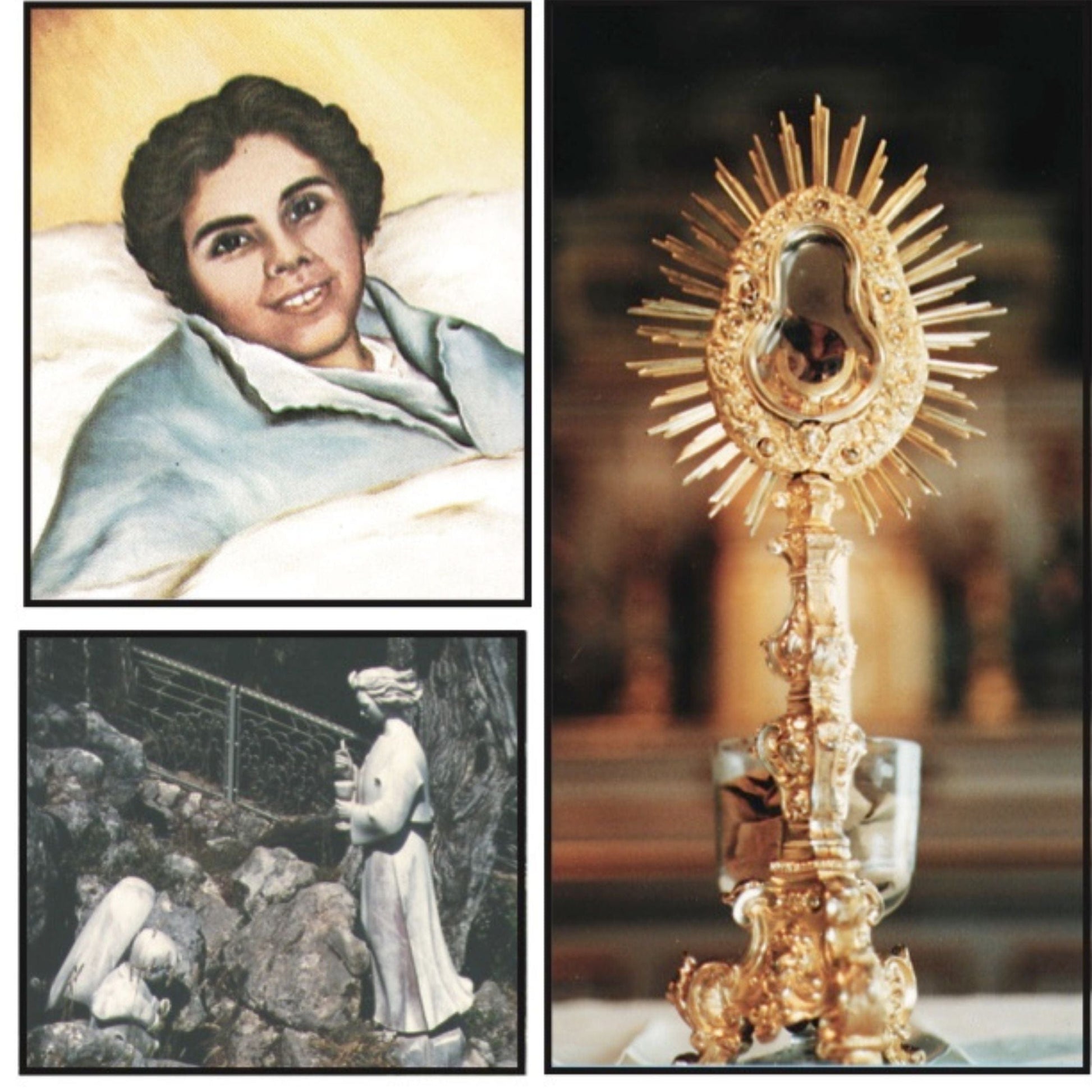 Espanol Milagros de la Eucaristía de Portugal with images of Alexandrina da Costa and Angel de Fátima, from Bob and Penny Lord Ministry