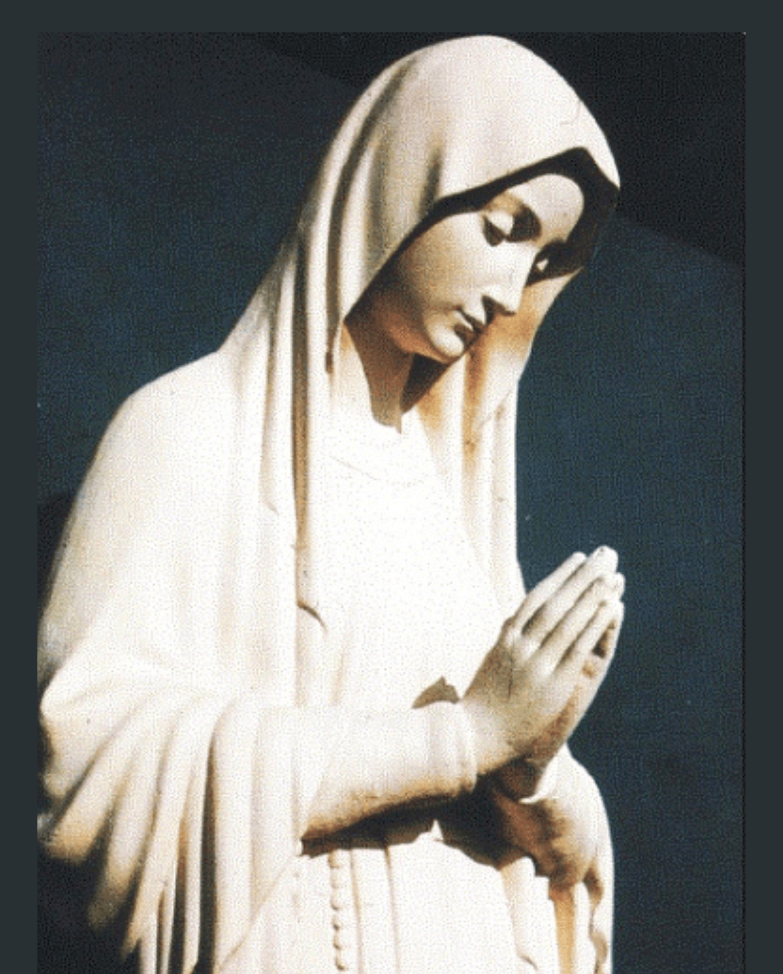 8x10 print of Our Lady of Banneux by Bob and Penny Lord, religious poster depicting the Virgin Mary in a serene scene
