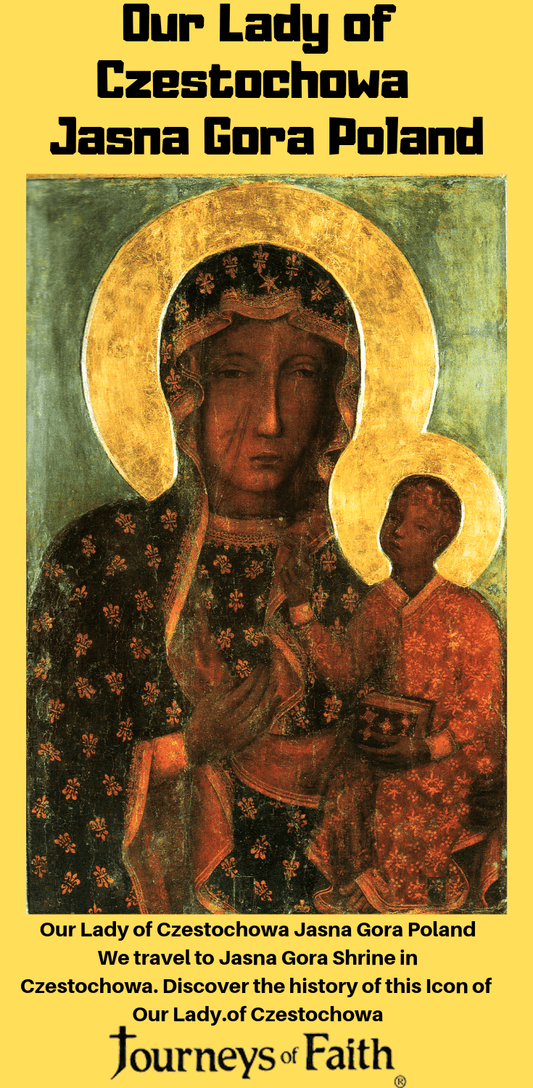 DVD featuring Our Lady of Czestochowa from Jasna Gora, Poland, by Bob and Penny Lord, showing a religious image on the cover.