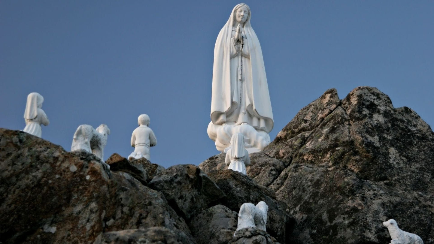 DVD of Our Lady of Fatima by Bob and Penny Lord showing the DVD case with religious imagery and title on the cover.