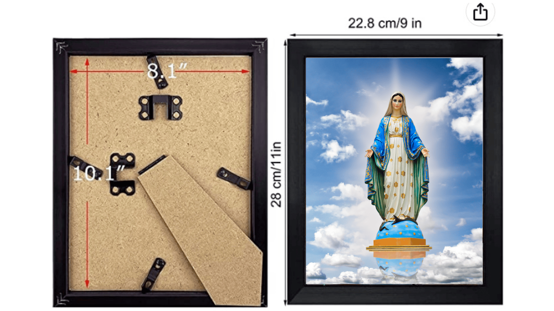 8x10 print of Our Lady of Grace poster by Bob and Penny Lord, featuring a serene religious image suitable for framing.