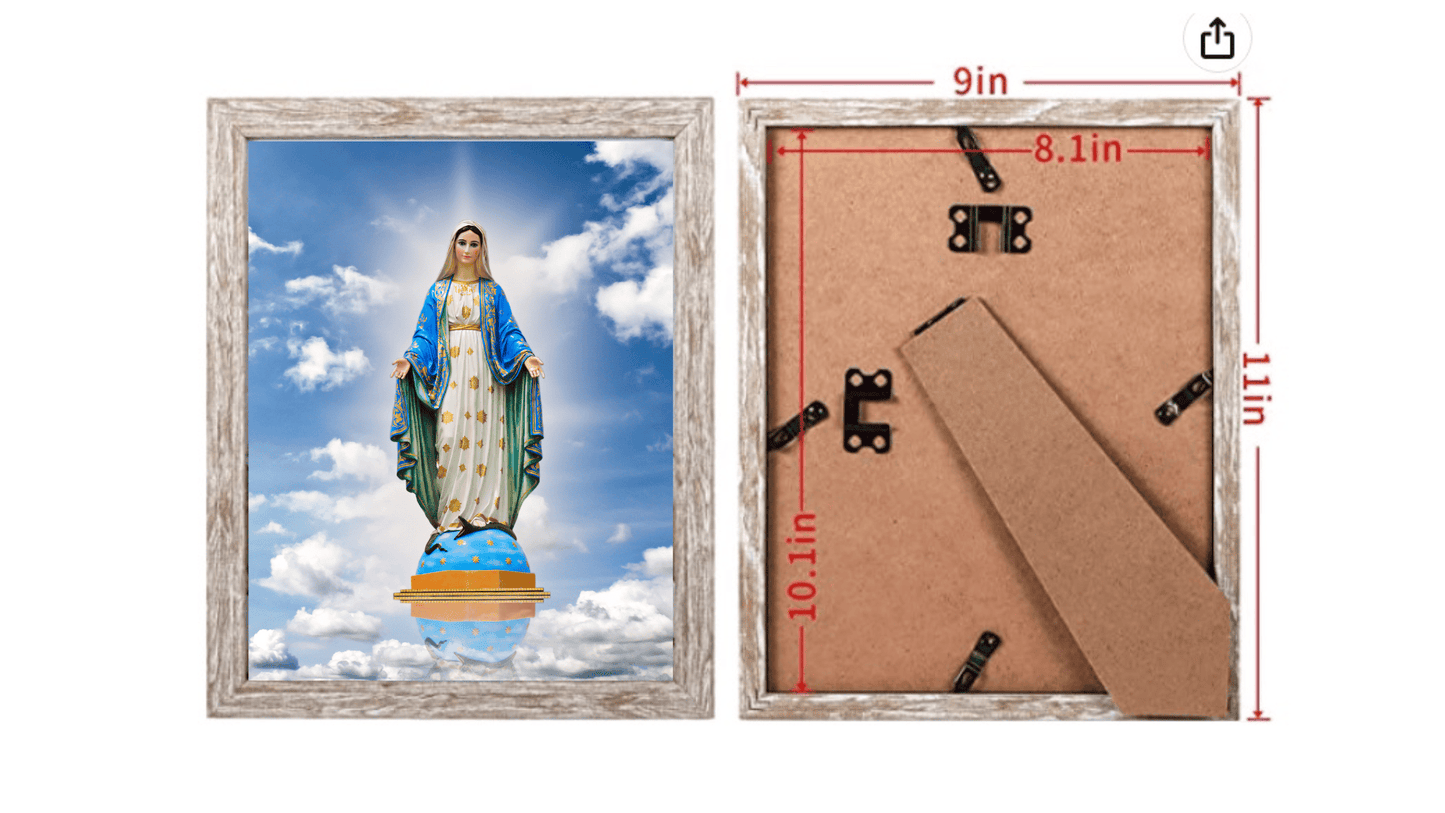 Our Lady of Grace 8x10 print by Bob and Penny Lord, religious poster featuring a serene depiction of the Virgin Mary.