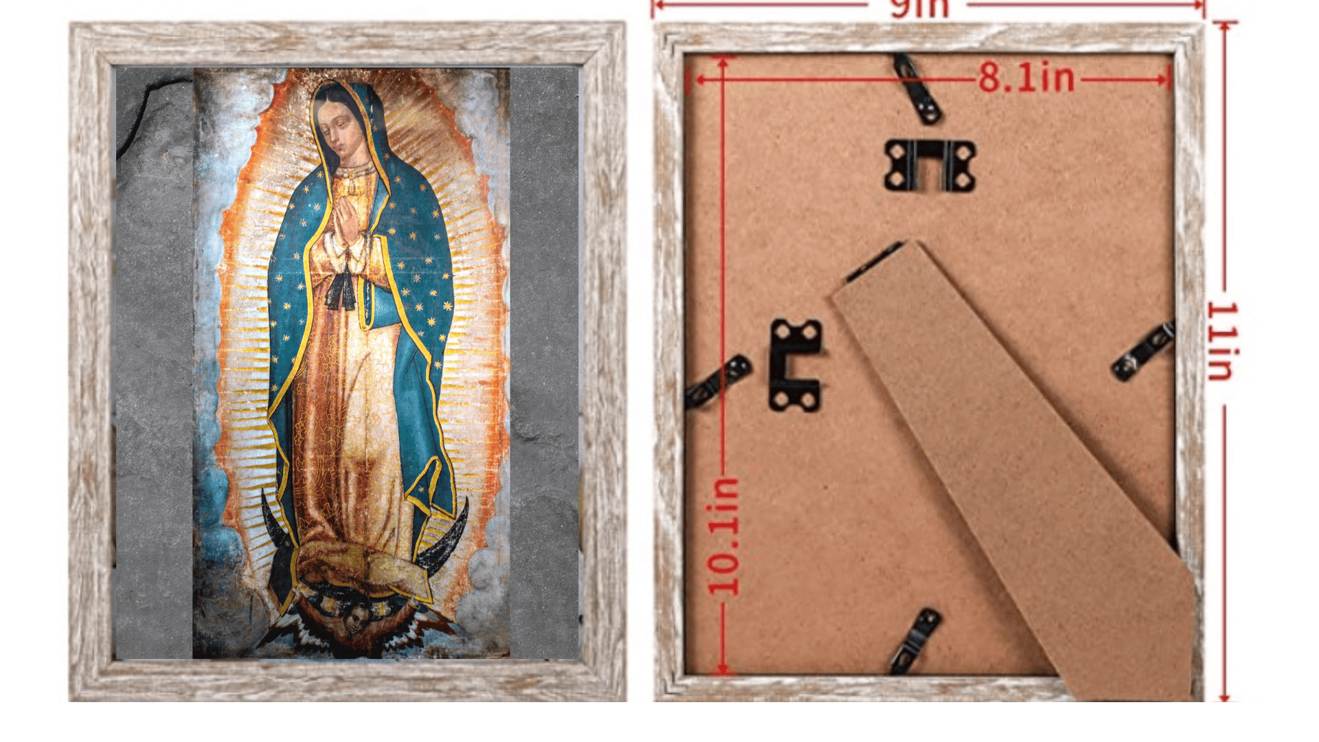 Elegant Our Lady of Guadalupe 8x10 print by Bob and Penny Lord, showcasing a detailed religious poster artwork.